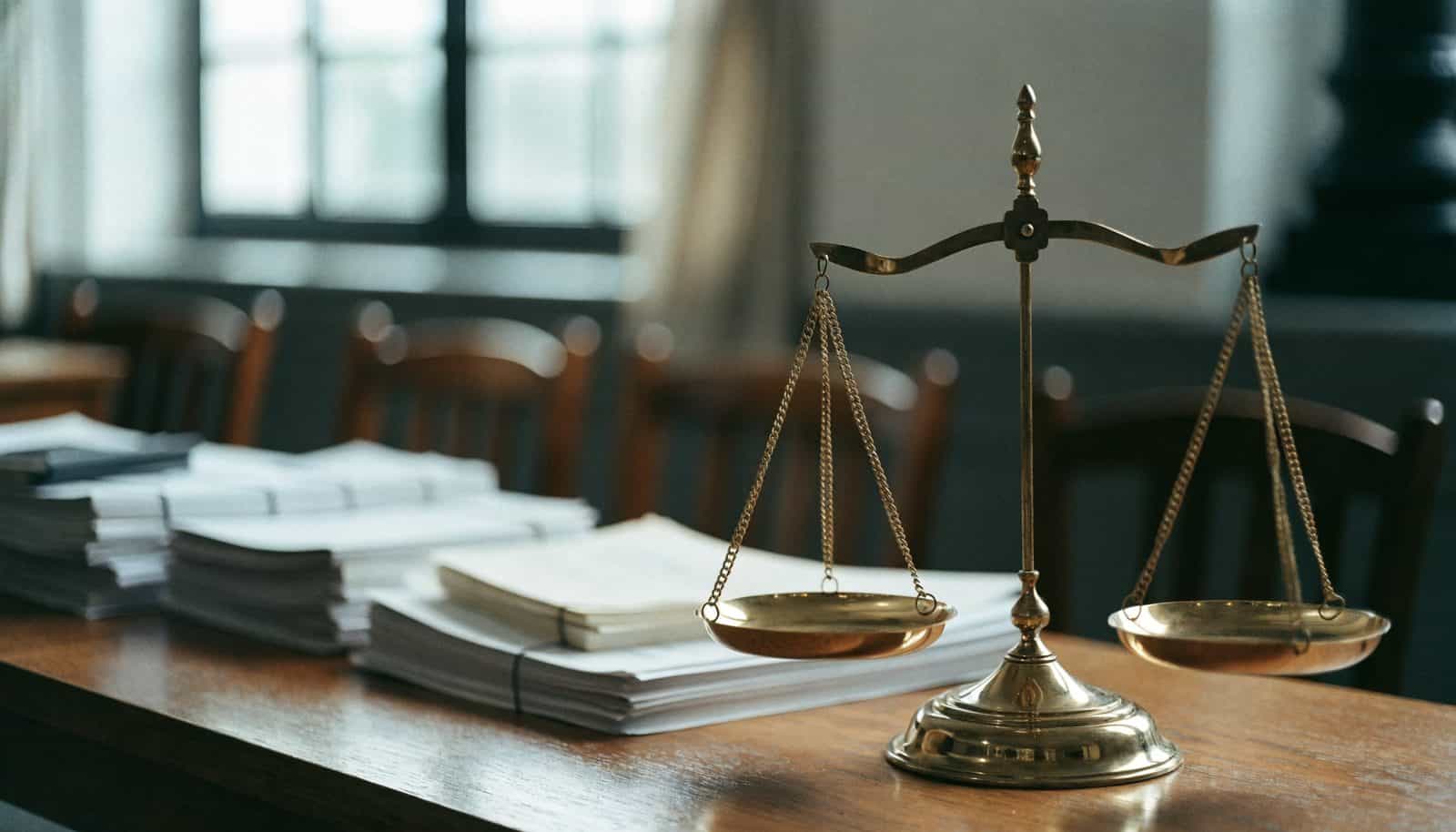Weegschaal van justitie bij een billijke vergoeding